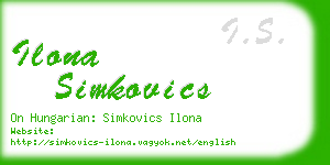 ilona simkovics business card